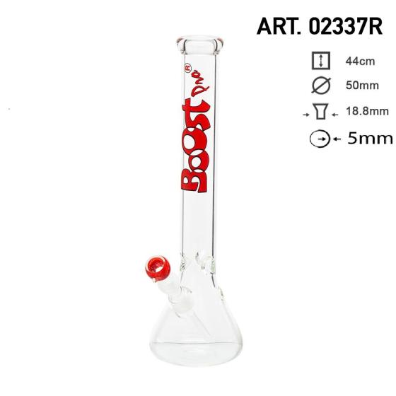 Boost Pro Beaker Bong Rot H:44cm 5mm NS18,8mm