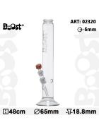 Boost Cane Glass Bong, H:48cm, &Oslash;:65mm, NS18.8, 5mm