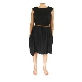 virblatt Kleid Leichtfüßig schwarz