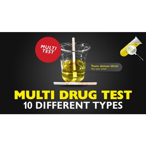 CleanU Teststreifen Urin Multi E10 Standard THC50, AMP1000, BAR300, BZD300, COC300, MDMA/XTC500, MET1000, MOR/OPI300, TCA1000