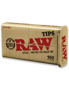 RAW Filtertips Pre-rolled, 100stk. in Metalldose, ungebleicht