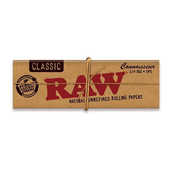 RAW Connoisseur 1 1/4, Queen Size Short Papers mit Tips im Booklet