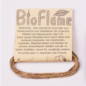 BioFlame Hanfschnur Bio+Fair, 420 cm, Z&uuml;ndschnur aus...